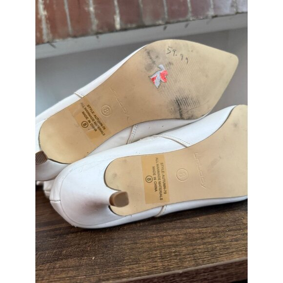 Unilady women’s size 8 white long boot heels - Picture 11 of 12